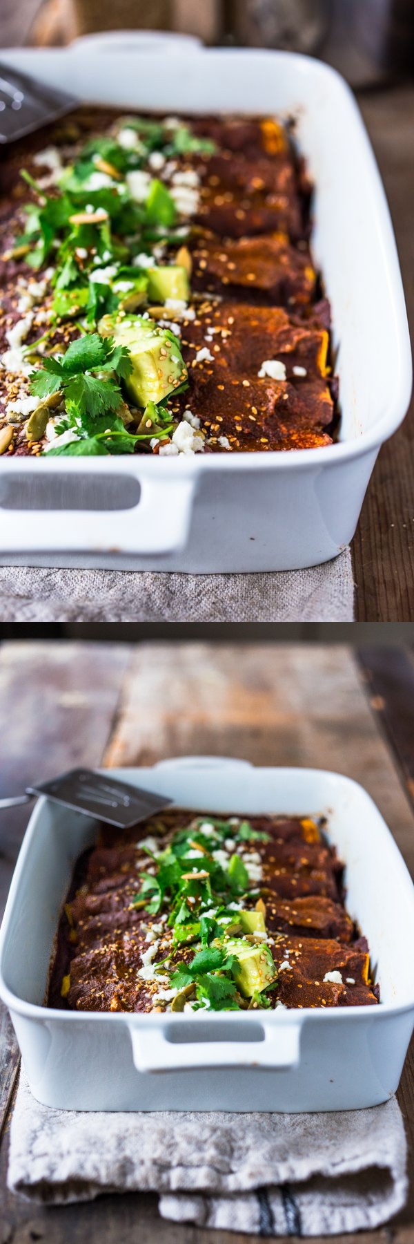 Butternut Mole Enchiladas