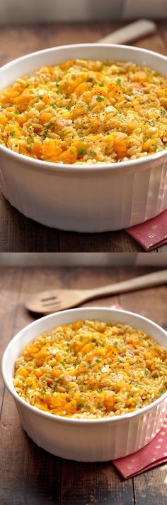 Butternut Squash Orzo with Feta and Sage