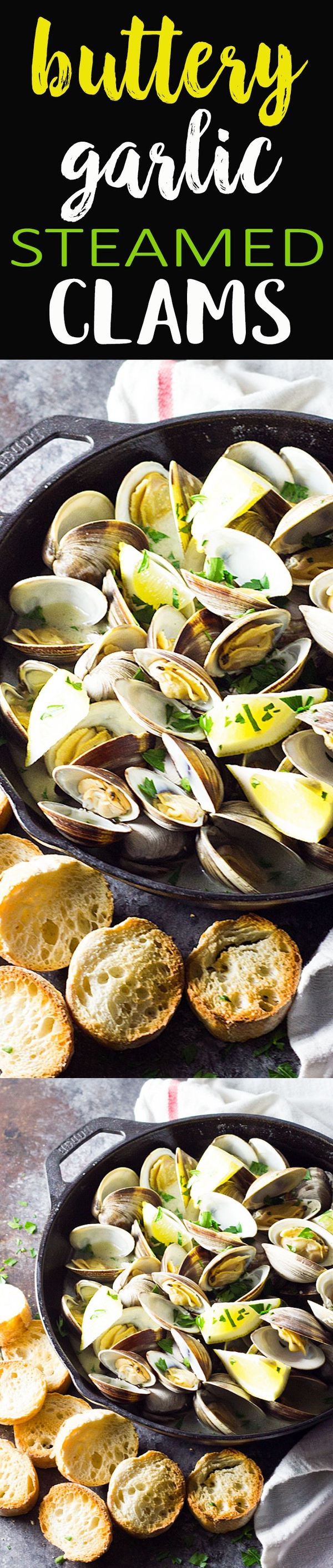 Buttery Garlic Steamed Clams