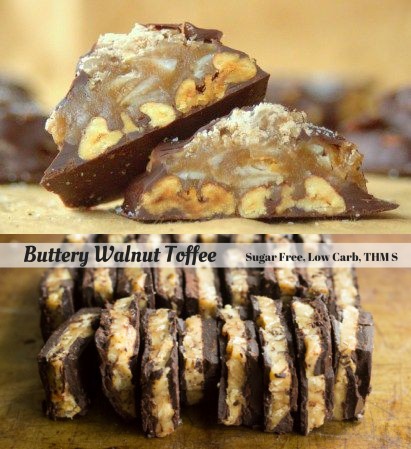 Buttery Walnut Toffee Bark – Sugar Free, Low Carb, THM