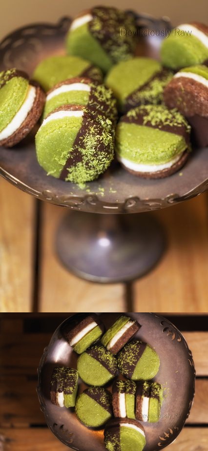 Cacao & Matcha Macaroons