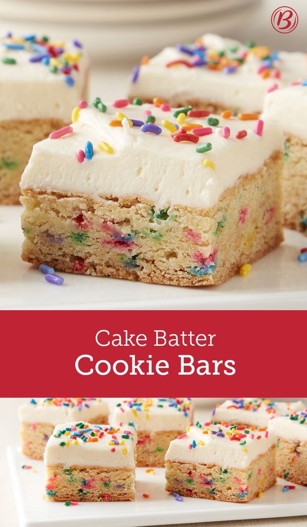 Cake Batter Cookie Bars