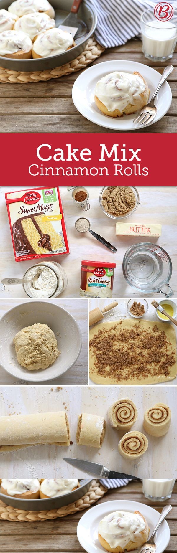 Cake Mix Cinnamon Rolls