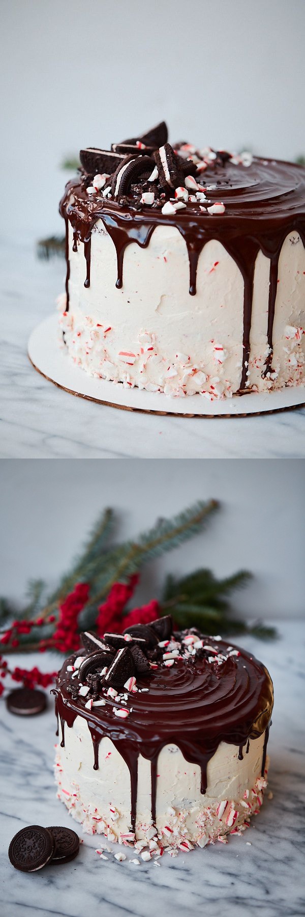 Candy Cane Crunch Cake