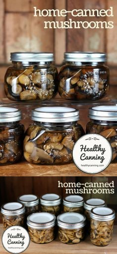 Canning mushrooms