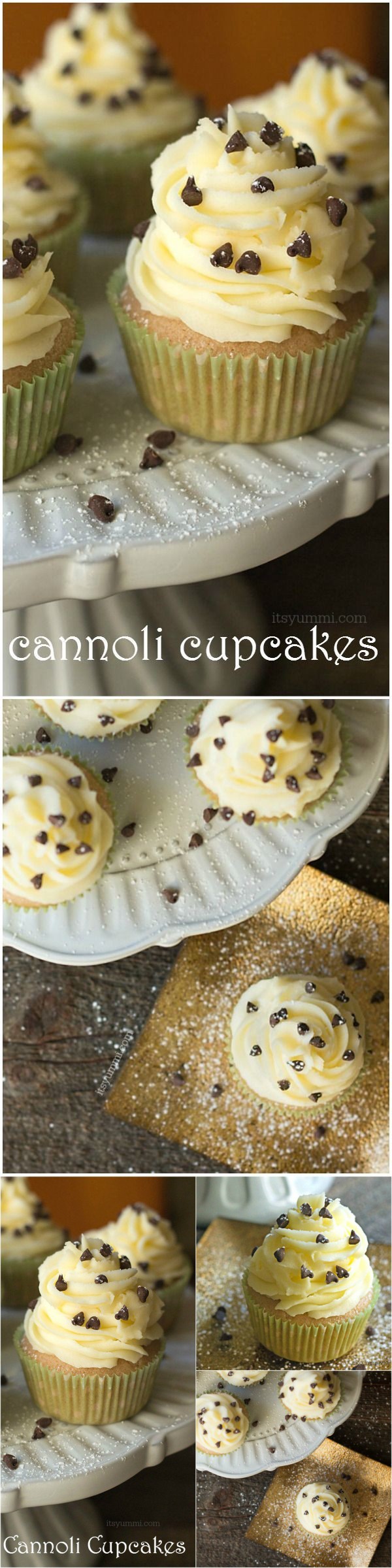 Cannoli Cupcakes ( recipe from Simply Beautiful Homemade Cakes