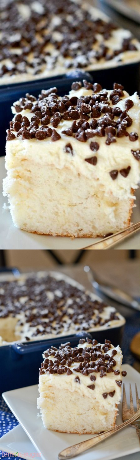 Cannoli Poke Cake