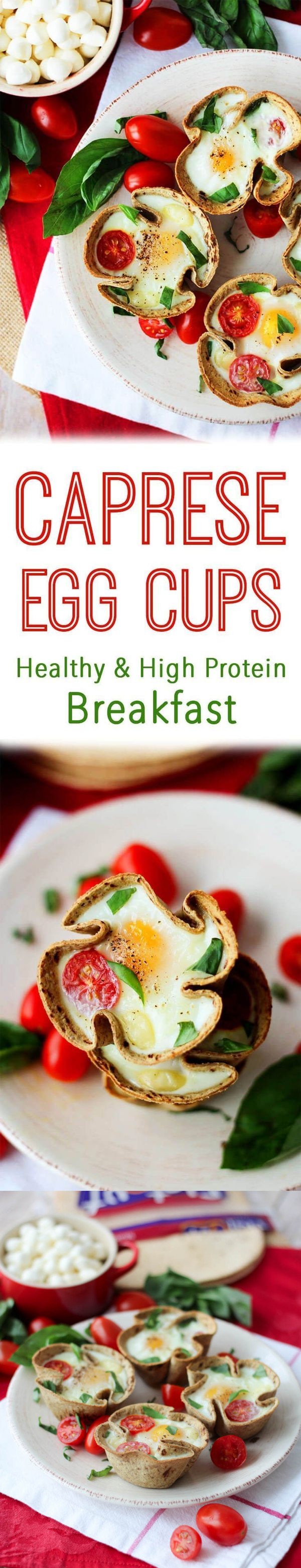 Caprese Egg Cups | Healthy & High Protein Breakfast