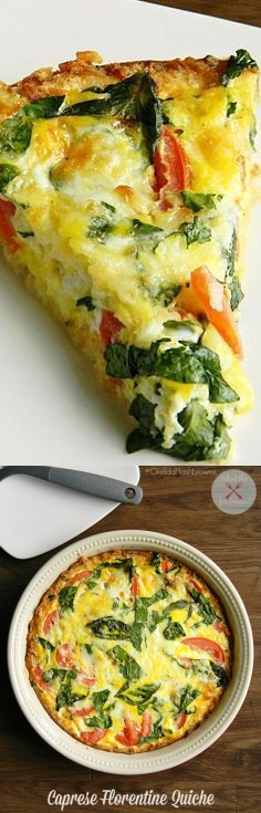 Caprese Florentine Quiche