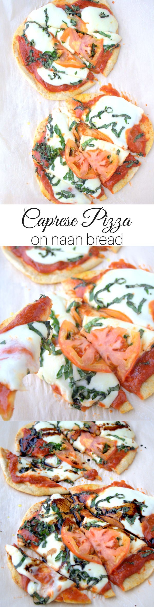 Caprese Pizza on Naan Bread