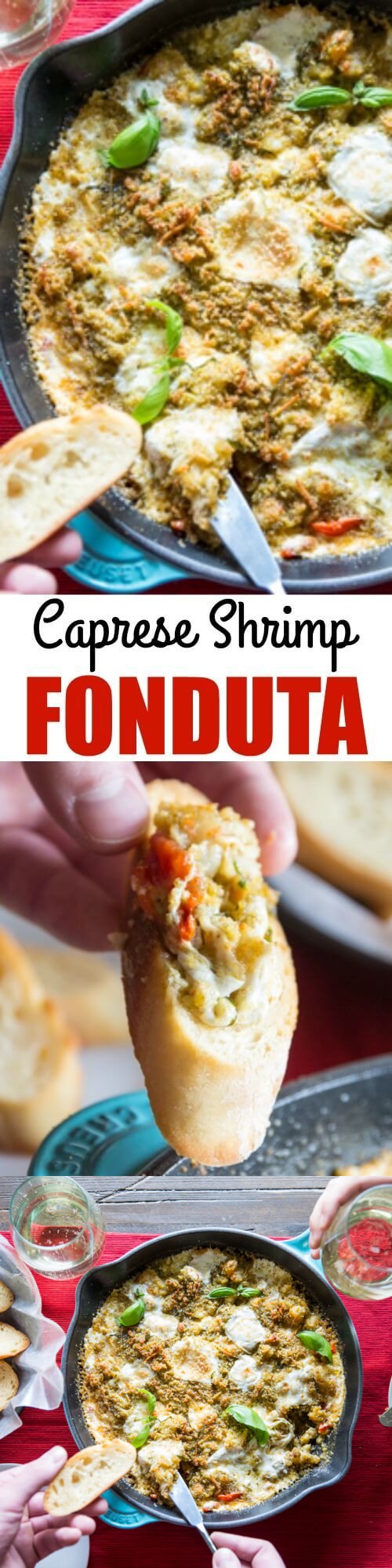 Caprese Shrimp Fonduta