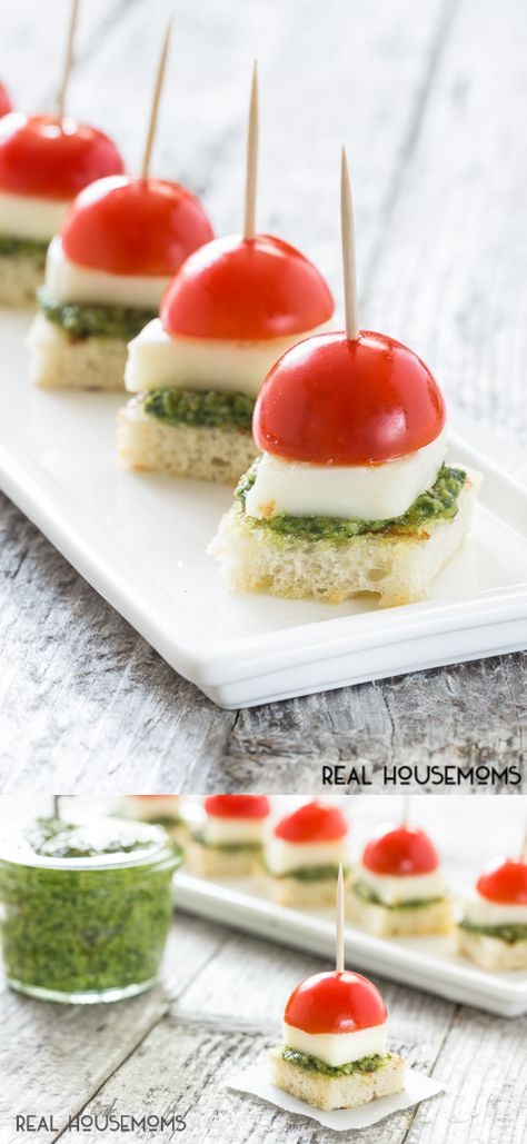 Caprese with Pesto Bites