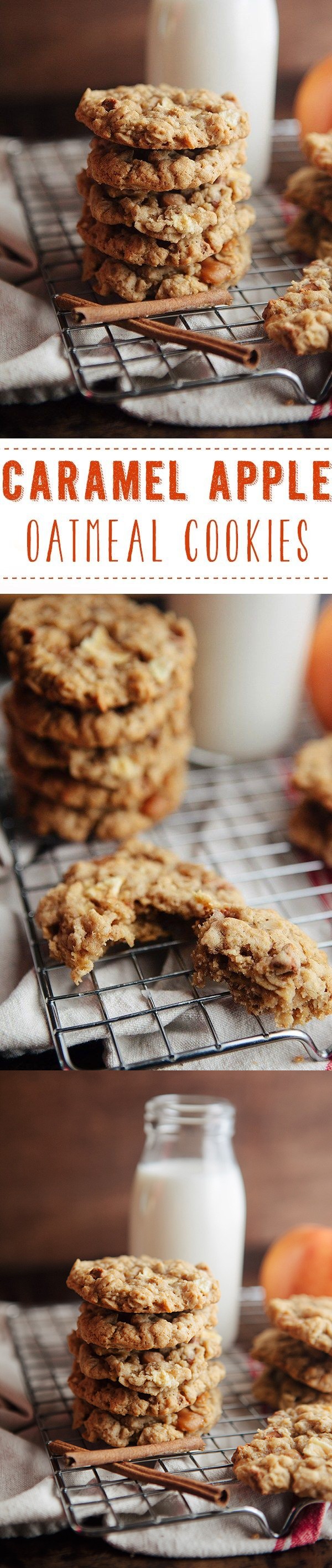 Caramel Apple Oatmeal Cookies