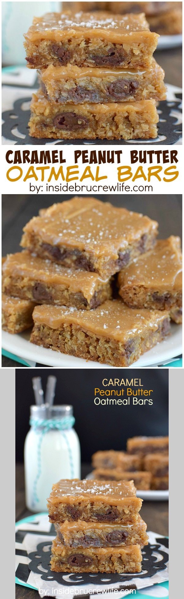 Caramel Peanut Butter Oatmeal Bars