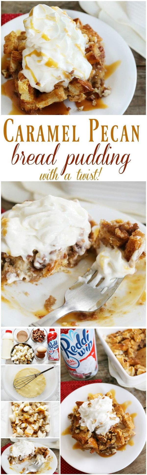 Caramel Pecan Bread Pudding with a Surprise Twist