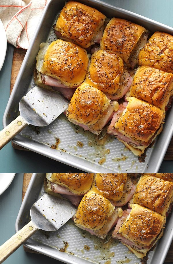 Caramelized Ham & Swiss Buns