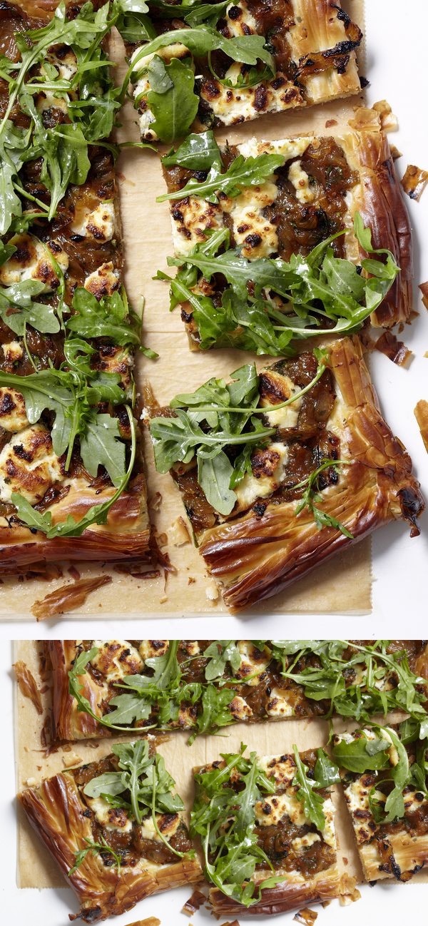 Caramelized Onion and Phyllo Tart