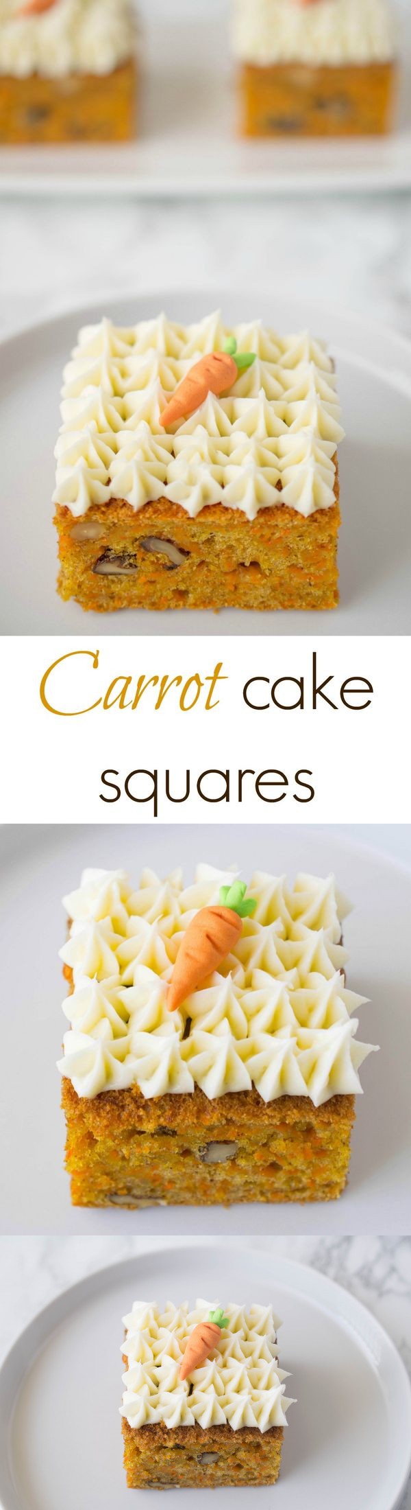 Carrot cake squares