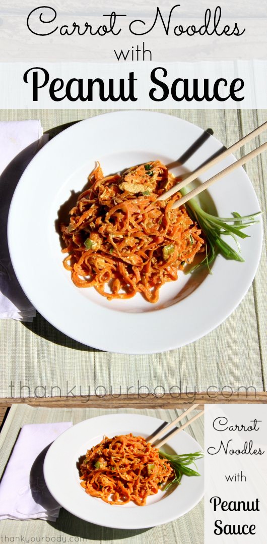 Carrot Noodles with Peanut Sauce