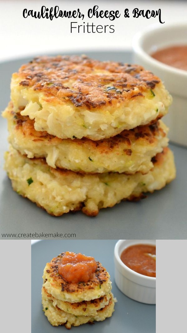 Cauliflower Cheese and Bacon Fritters