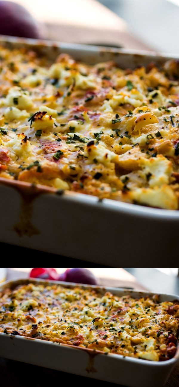 Cauliflower Gratin With Goat Cheese Topping