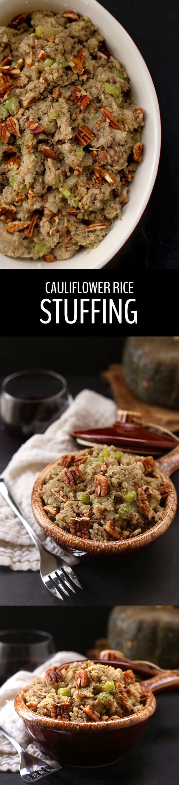 Cauliflower Rice Stuffing + 5 Healthy Thanksgiving Sides