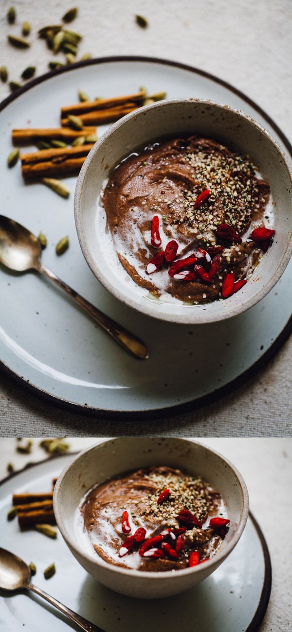 Chai Teff Porridge with Coconut Milk (Vegan, Gluten Free