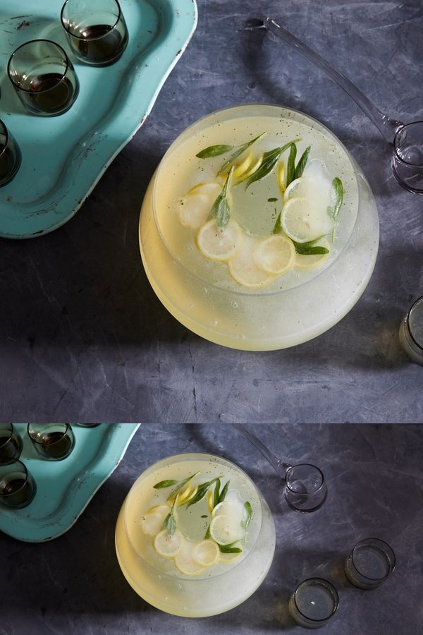 Champagne Punch With Ginger, Lemon, and Sage