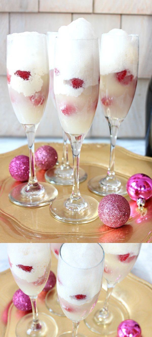 Champagne Raspberry Float