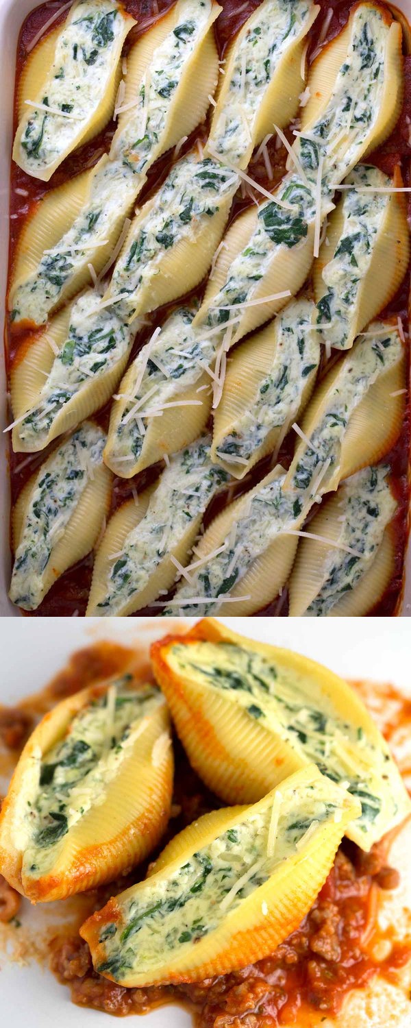 Cheese Stuffed Shells with Italian Sausage Sauce