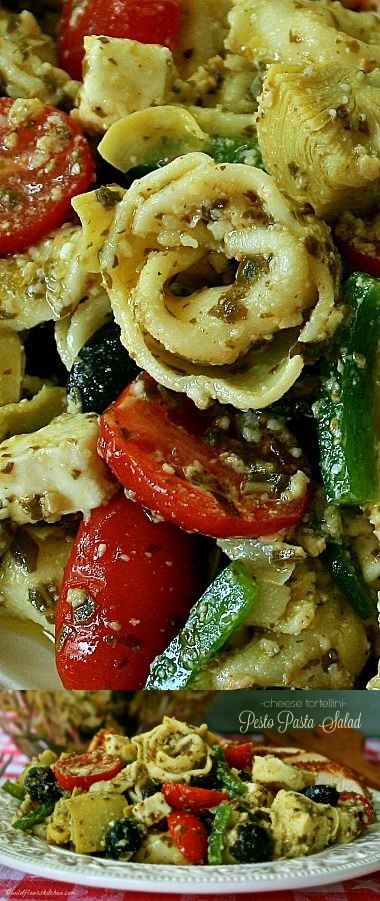 Cheese Tortellini Pesto Pasta Salad