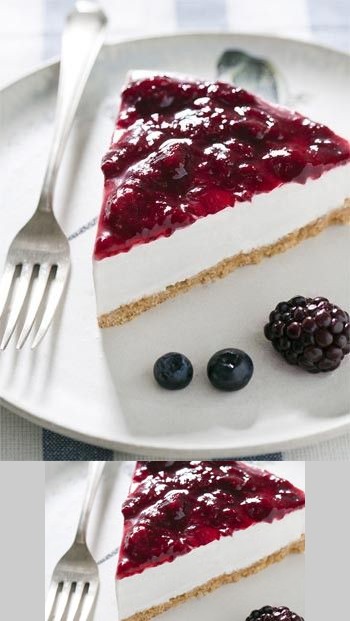 Cheesecake de frutas vermelhas sem glúten