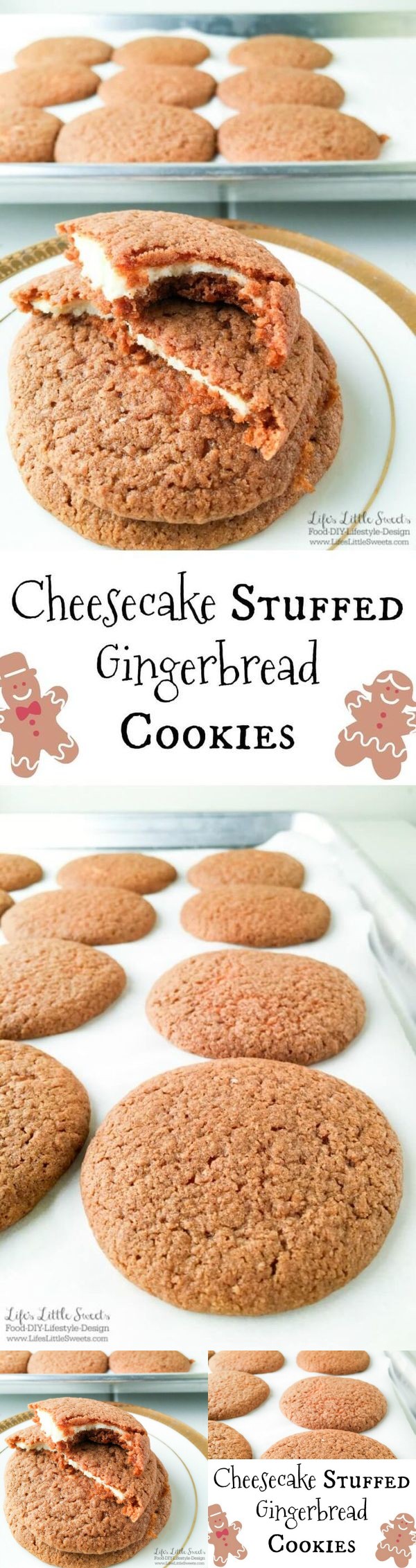 Cheesecake Stuffed Gingerbread Cookies