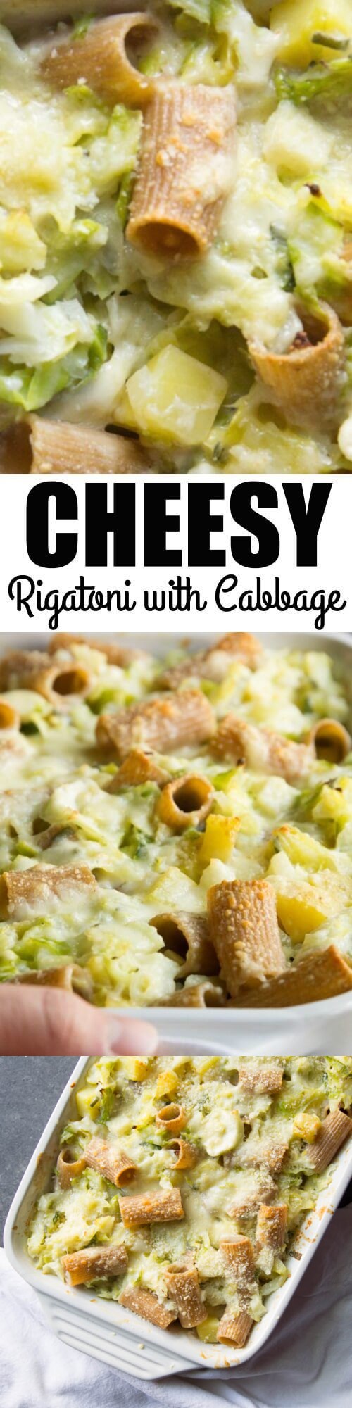 Cheesy Baked Rigatoni with Cabbage