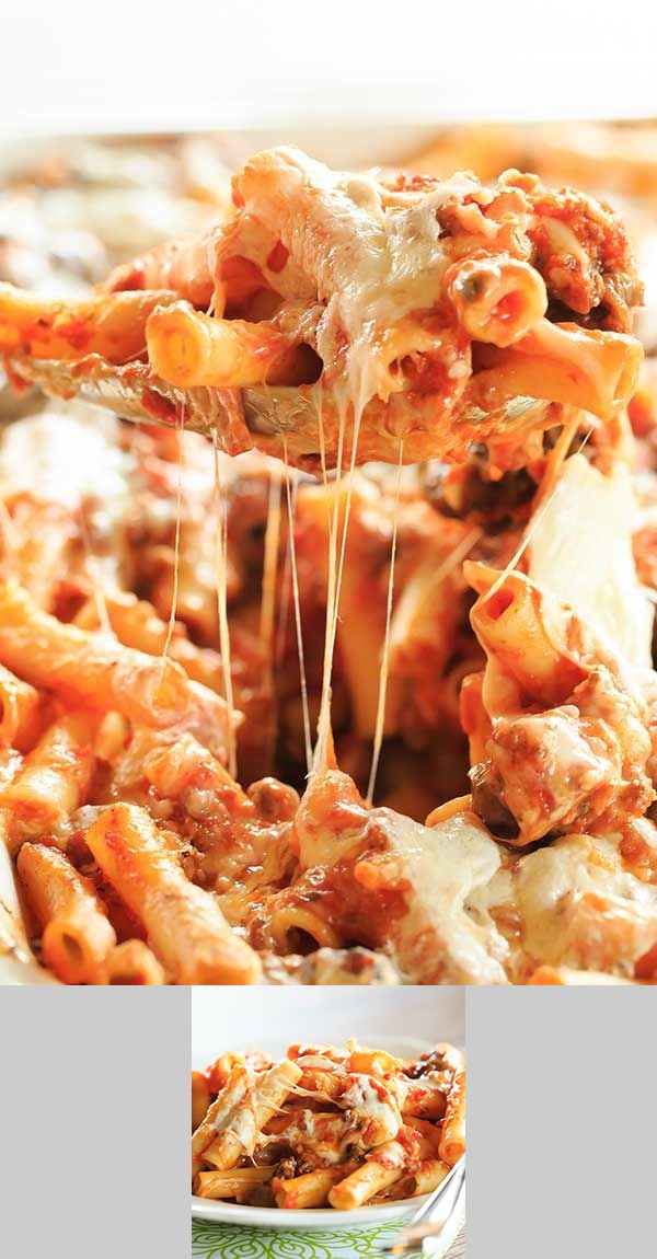 Cheesy Baked Ziti with Sausage