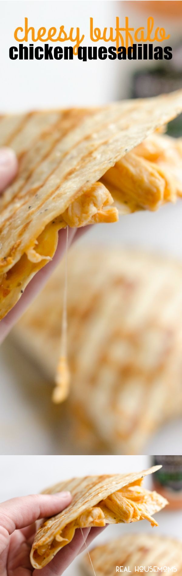 Cheesy Buffalo Chicken Quesadillas