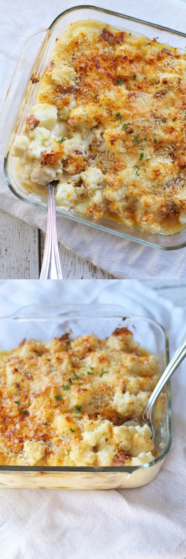 Cheesy Cauliflower Gratin with Bacon