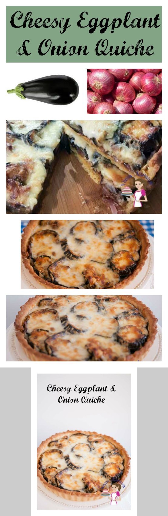 Cheesy Eggplant and Onion Quiche