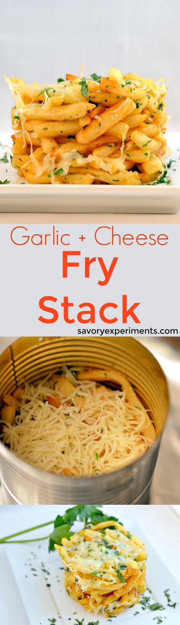 Cheesy Garlic Fry Stack