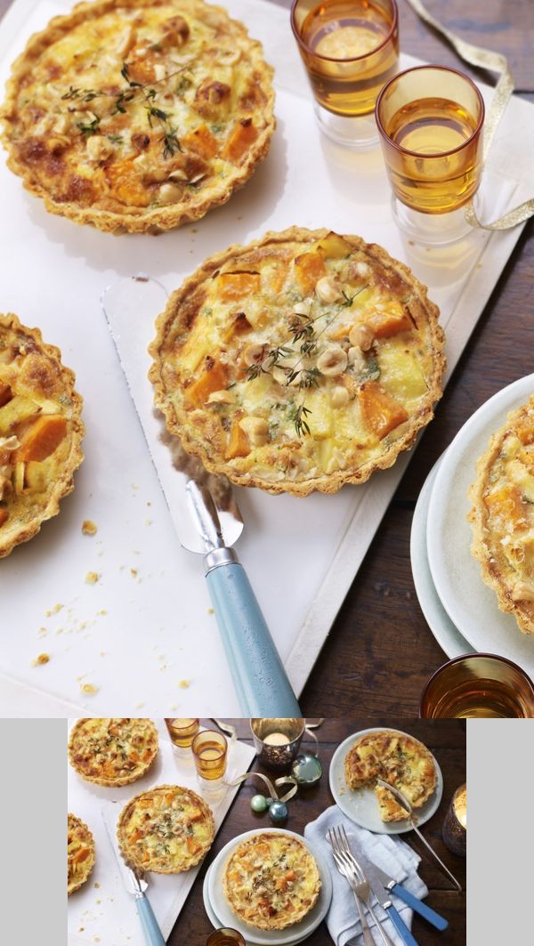 Cheesy parsnip and sweet potato tarts