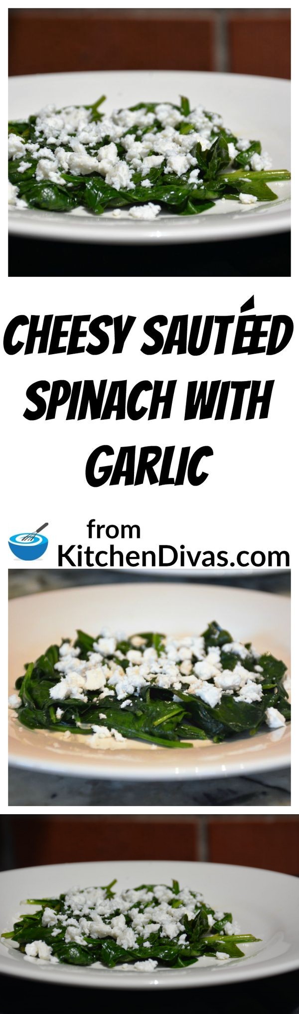 Cheesy Sautéed Spinach with Garlic