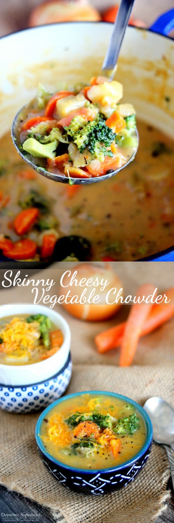 Cheesy Vegetable Chowder - Skinny Makeover