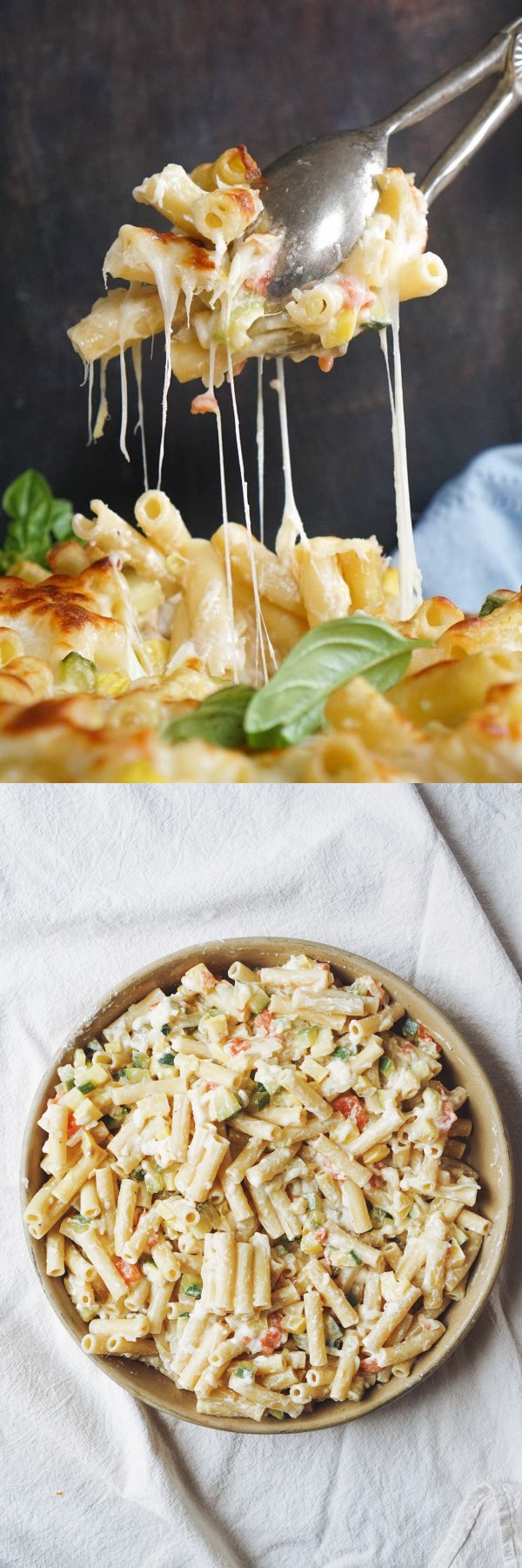 Cheesy Zucchini & Summer Squash Pasta Bake