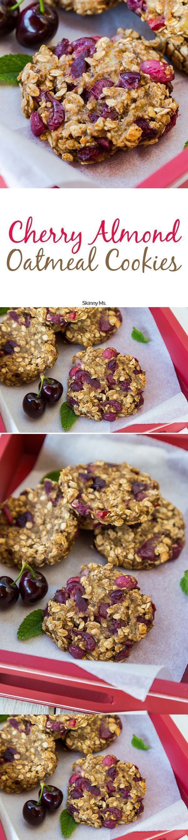 Cherry Almond Oatmeal Cookies