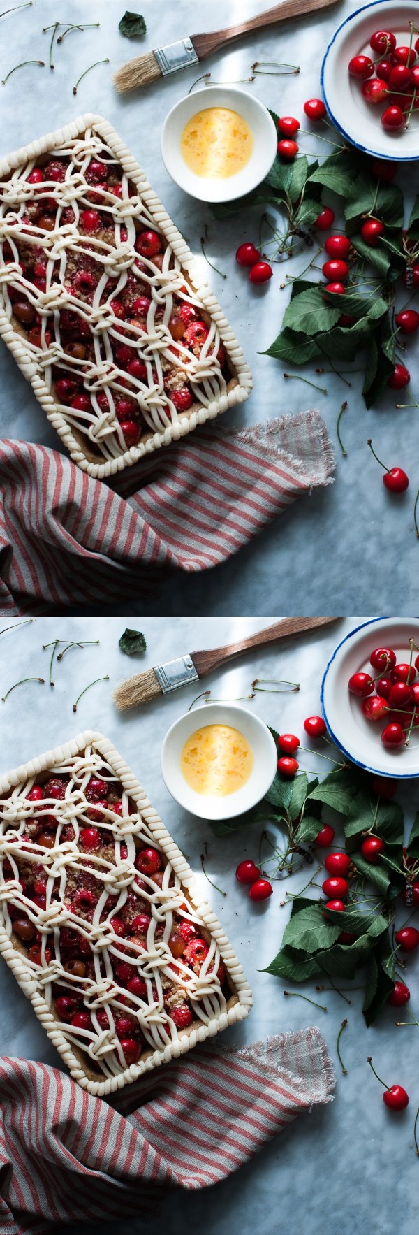 Cherry & White Balsamic Slab Pie