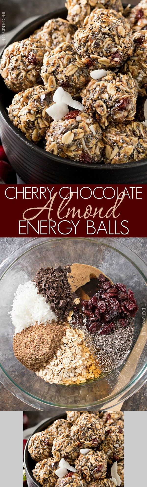 Cherry Chocolate Almond Energy Balls