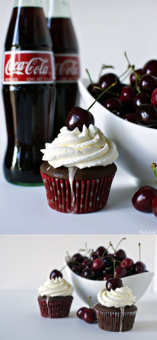 Cherry Coke Float Cupcakes