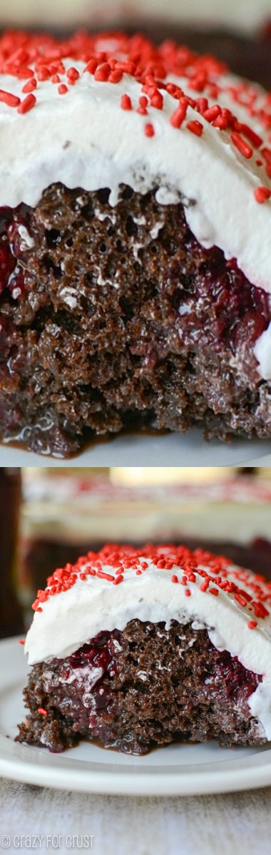 Cherry Coke Poke Cake