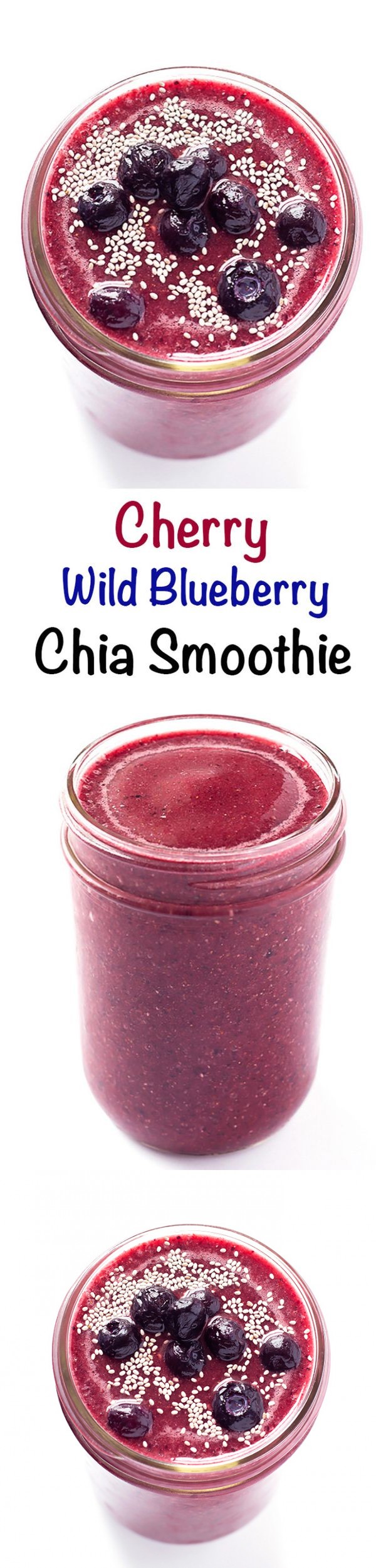 Cherry Wild Blueberry Chia Smoothie