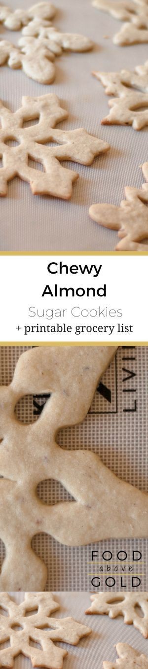 Chewy Almond Sugar Cookies